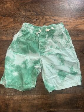 GAP Kids Green Tie-Dye Drawstring Shorts